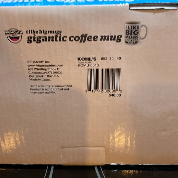 NWT Gigantic Coffee Mug holds half gallon I like big mugs and I cannot lie - Picture 3 of 4